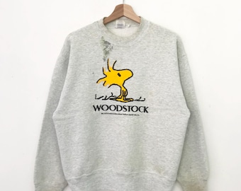 Rare! Peanuts Vintage 80s 90s Woodstock Cartoon Big Logo