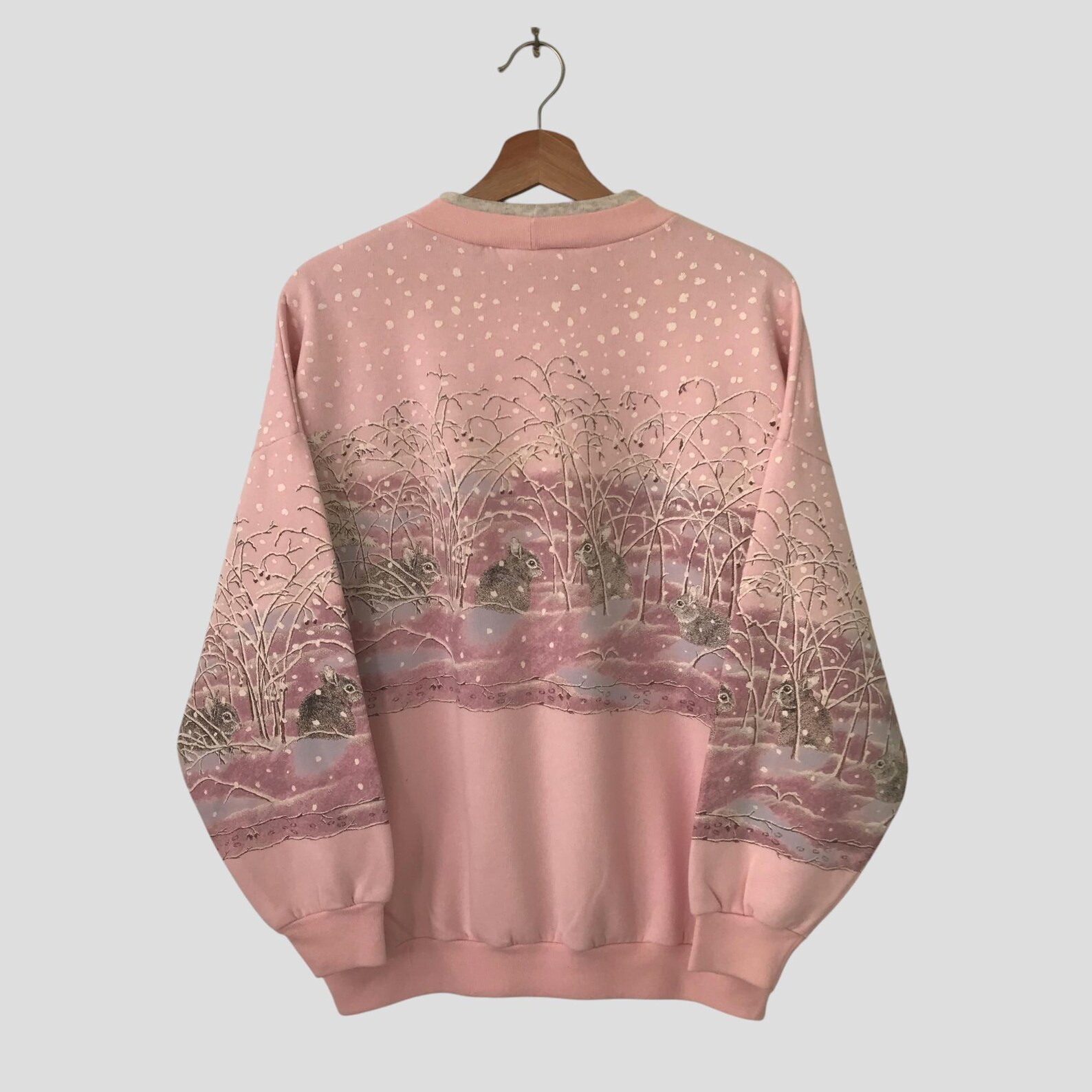 White Cartoon Animal's 90’s Vintage Graphic Sweatshirt - Size 8 main image 1
