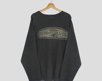 Vintage 90's Quiksilver Surf Faded Black Sweatshirt Large Quiksilver Surf USA Spell Out Crewneck Quiksilver Surfing Graphic Jumper Size L