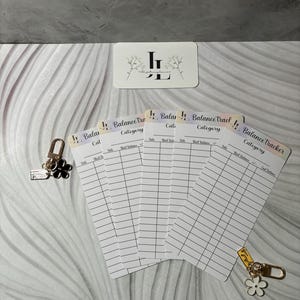 Cash Tracker Inserts| Money Tracker A6 Envelopes|