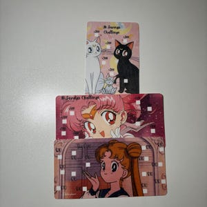 Sailor moon inspired savings challenge|3 tracker