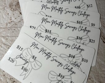 Mini Monthly Savings Challenge| Bow Design| 6 Trackers| Low Income Friendly