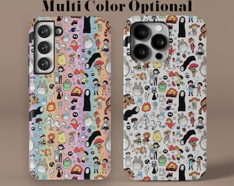 Customize Color Cartoon Spirited Away Totoro Phone Case for iPhone 11 12 13 14 15 16 17 Pro Max Mini X Xs Max 8 Plus, Anime Galaxy S25 Ultra