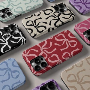 Custodia per telefono MagSafe con archi estetici e colori personalizzati, nera, crema, rosa, rossa, per iPhone 16, 15, 14, 13, 12, 11 X Pro Max Plus, Galaxy S24, S23 Ultra