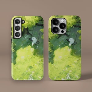 Lazy Fox Watercolor - Funda protectora para teléfono - iPhone 14 13 12 11 XS XR 8 mini MagSafe Samsung Galaxy S23 S22 S21 S20 Plus Ultra - Lonely Fox