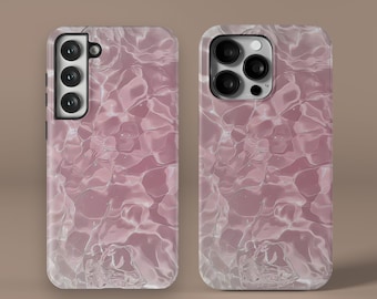 Pink Jelly Phone Case Heal Spring Water Ripples MagSafe Phone Case Personalized iPhone 15 14 13 12 11 Pro Max Samsung Galaxy S24 S23 S22 FE