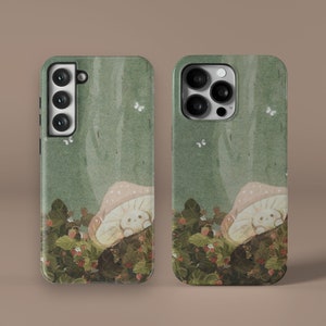 Mushroom Elf - Funda protectora para teléfono - iPhone 14 13 12 11 XS XR mini Pro Max MagSafe Samsung Galaxy S23 S22 S21 S20 Plus Ultra Lonely Ghost