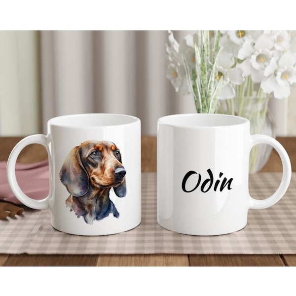 Dashshund Personalized 11oz Ceramic Mug, Dog Lover Mug, Gift For a Dog Mom/ Dad, Fun Pet Gift