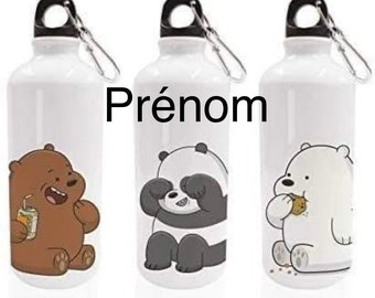 Personalized water bottle, personalized water bottle with the first name and your design, water bottle for sport, water bottle for school, gift water bottle