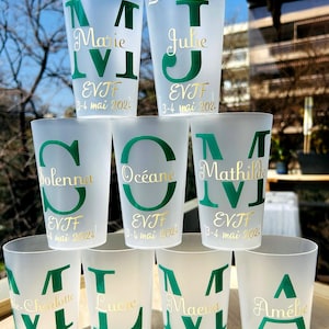 Personalized cups for hen parties, birthdays, baptisms - Personalized wedding glasses - Guest gifts - Personalized birthday cups.