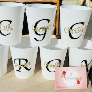 Gobelet Eco Cup Prénoms, gobelets personnalisé pour mariage, gobelets anniversaire. personnalisation de gobelet. Gobelet anniversaire enfant image 4