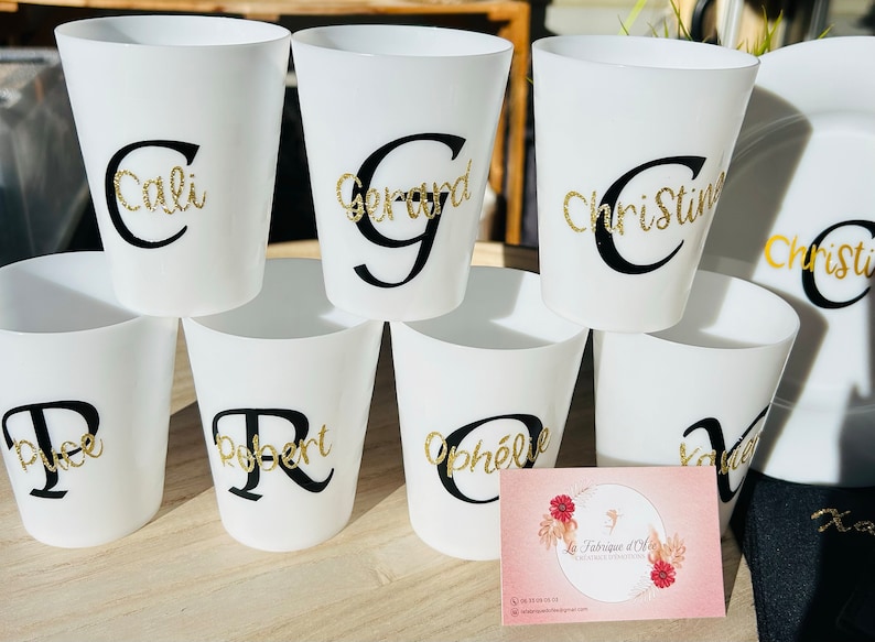 Gobelet Eco Cup Prénoms, gobelets personnalisé pour mariage, gobelets anniversaire. personnalisation de gobelet. Gobelet anniversaire enfant image 4