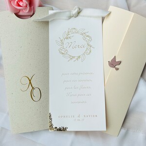 Carte de remerciement de mariage - Carte "Merci" de mariage - Faire-part de mariage - Remerciement de mariage - Carte de remerciement.