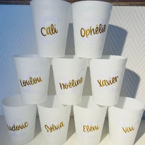 Gobelet Eco Cup Prénoms, gobelets personnalisé, mariage. image 5