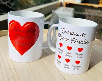 Mug personnalisé | Tasse personnalisée |cadeau fête des grands-mères | Cadeaux mamie, fête des grands-meres, Cadeau Personnalisé, cadeaux