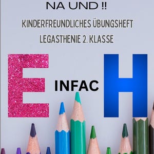 Dyslexia Reading Difficulty Learning Aid 2nd grade Children German Exercise School Child-friendly Exercise Book Reading Writing Learning Practice