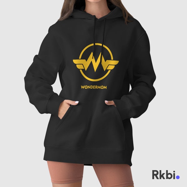 Wondermom Pull Over Hoodie Geschenkidee für Muttertag und neue Mutter Wonder Woman Geschenkidee für beste Mutter Coole Hoodie Geschenkidee für Muttertag und neue Mutter