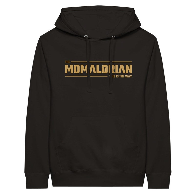 Idea regalo per la festa della mamma Felpa con cappuccio Momalorian per la mamma Felpa con cappuccio Star Wars Regalo per la festa della mamma per la neomamma Regalo Mandalorian per la festa della mamma Black