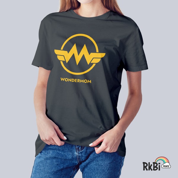 Muttertag Wondermom T-Shirt Geschenkidee für Wonder Mom Geschenk Shirt Supermom Superheld T-Shirt New Mommy Shirt