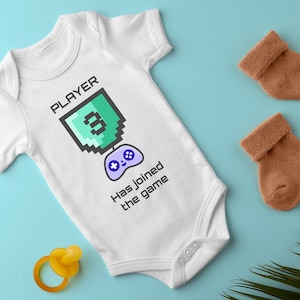 Speler 3 heeft zich aangesloten bij het spel Baby Onesie voor pasgeboren baby shower cadeau idee voor nieuwe ouders cadeau voor gamer vader en gamer moeder cadeau idee
