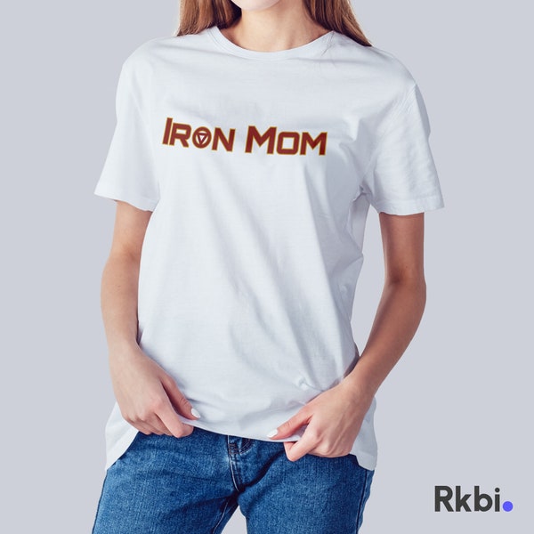 Iron Mom T-Shirt Geschenkidee zum Muttertag Geschenkidee für Best Mom Superhero Iron Man T-Shirt Top für neue Mütter Coole Geschenkidee T-Shirt