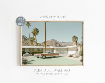 Palm Springs Printable Wall Art, Mid Century Modern Print, Califonia Landscape Minimalist Lifestyle Photography, Stylish Living Room Decor