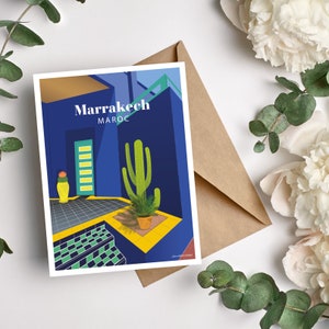 Carte Postale Marrakech - Maroc - Jardin Majorelle Mini affiche