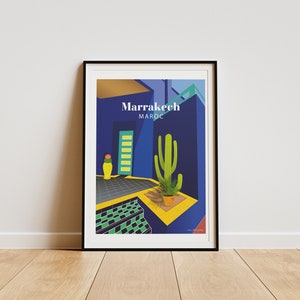 Marrakech Poster - Morocco - Majorelle Garden - 30x40 cm