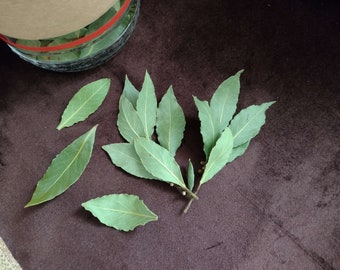 13-15 Dried Organic Whole Bay Leaves · Ingrediants · Magick · Spells · Dried Herbs · Witch Supplies · Witchcraft