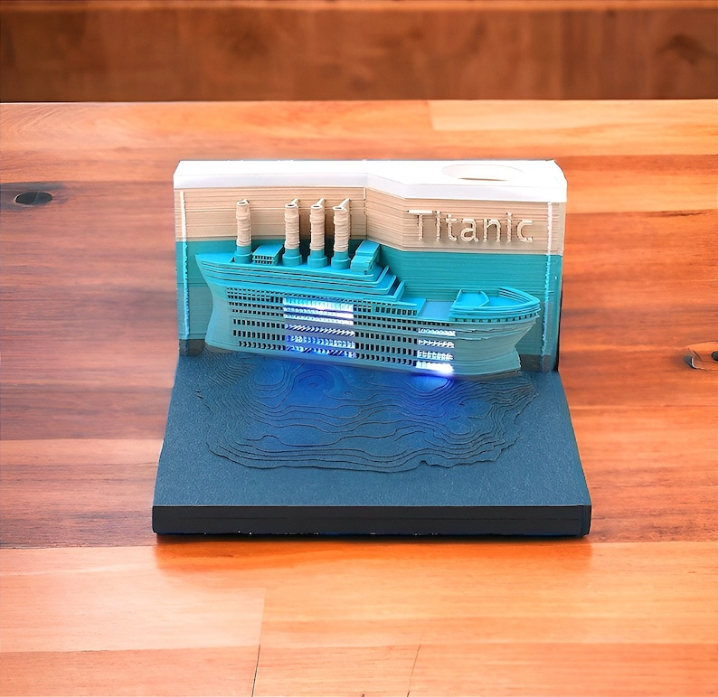 2024 Omoshiroi Titanic Calendar With Light Block Desk Etsy UK