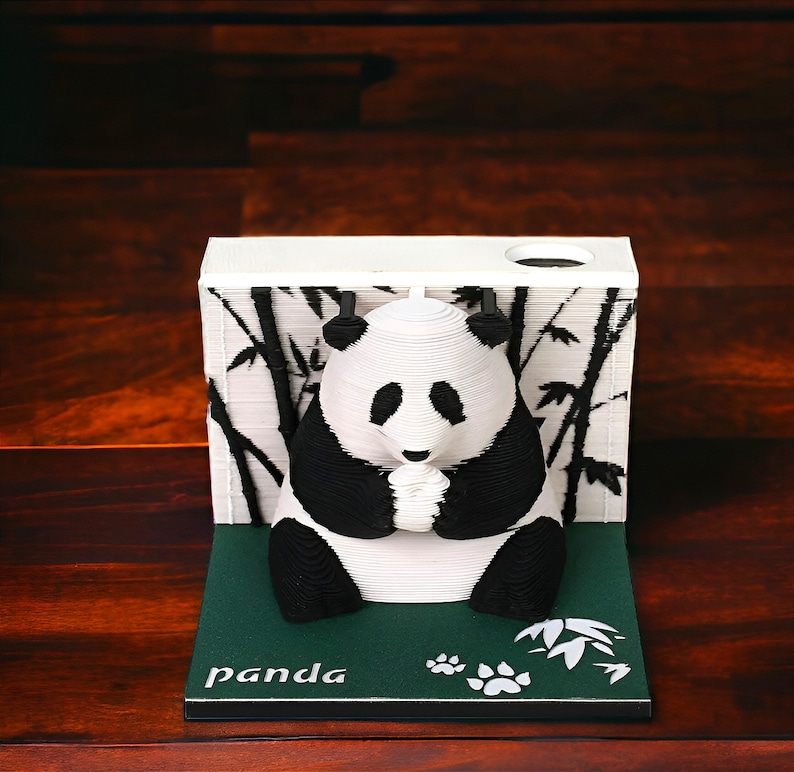 2024 Omoshiroi Block Calendar Panda, Panda Block Calendar, Tear Away 3D