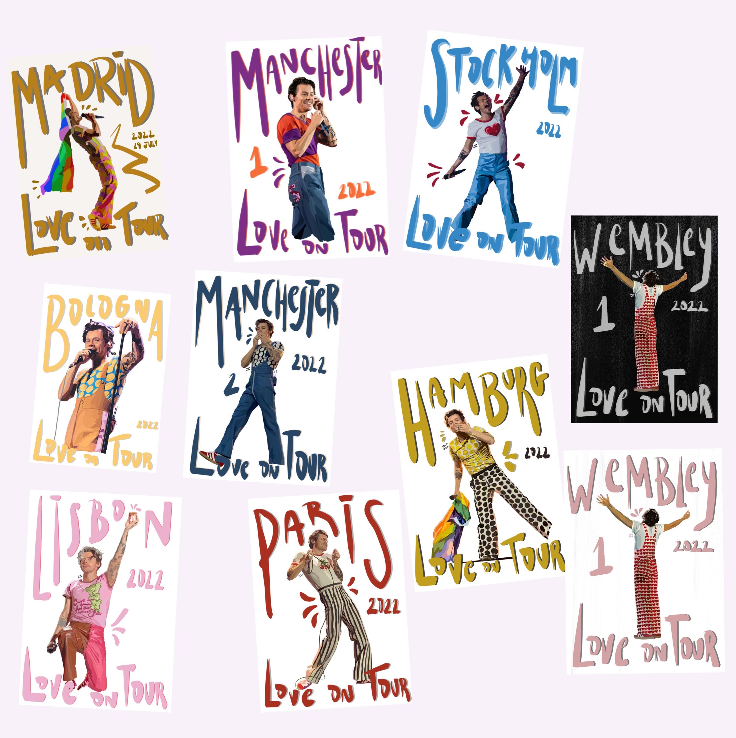 Harry Styles Love on Tour Posters 2022 - Etsy