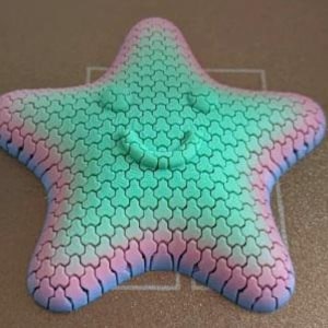 Articulated star fish 3D Print fidget toy STL + 3mf Digital file