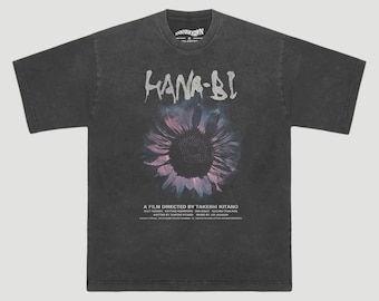 Camiseta Hana-Bi, camiseta de la película Takeshi Kitano, camiseta gráfica de drama criminal japonés