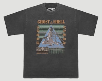 Ghost in the Shell T-Shirt, Cyberpunk Anime Manga Tee, Vintage Sci Fi Japanese Shirt