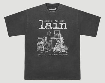 Serial Experiments Lain T-Shirt, 90s Cyberpunk Anime Tee, Retro Japanese Psychological Anime Graphic Shirt, Vintage Aesthetic Unisex Tee