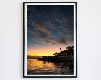Druckbares stimmungsvolles Sunset-Foto aus Panama, sofortiger digitaler Download