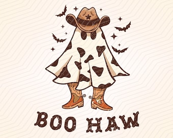 Western Ghost PNG SVG : conception rétro de cow-boy d'Halloween (téléchargement numérique)