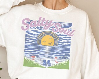 Salty Soul Summer Beach Design PNG, SVG (Digital Download)