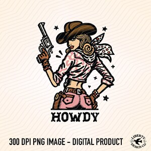 Western Cowgir Png, Cowgirl Png, Western Transparent Cowgirl Png, Cowgirl Sublimation, Design Download, Howdy Png, Western Shirt Design