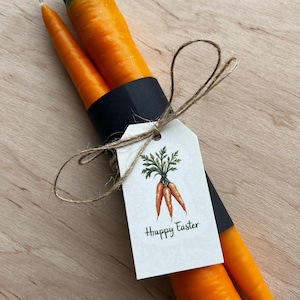 Paar taps toelopende wortelkaarsen | Uniek tafeldecor | Paasdecoratie | Bedankt cadeau