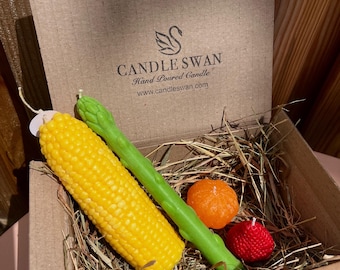 Artisan Beeswax Candle Collection, Set of 4 Candles, Perfect Gift for Housewarming & Home Decor