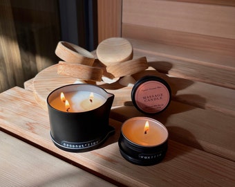 Massageöl, Massagekerzen, Spa-Zeit zu Hause, Geschenk für sie. CandleSwanShop, KerzenSchwan