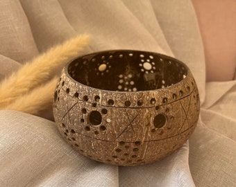 Coconut Candle Holder| Naturally| Autumn and Winter Gift