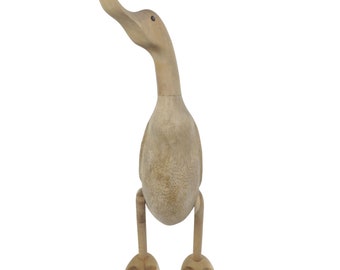 Ente ‘‘Anna‘‘ I 45cm I Handgefertigt zum Bemalen I einzigartiges Geschenk I Deko-Enten aus Teakholz I Vielfältige Modelle