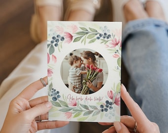 Editable Mother's Day Card, Digital Mother's Day Greeting Card, Mother's Day Card, Greeting Card Template, Canva Template, Gift for Mom