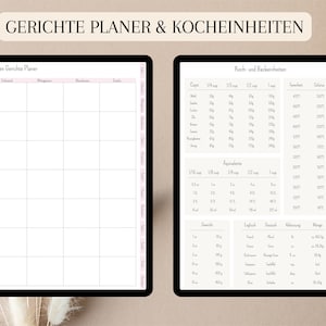 digital recipe book German, digital cookbook pdf, recipe book for Goodnotes, recipe planner, digital recipe journal, meal planner image 7
