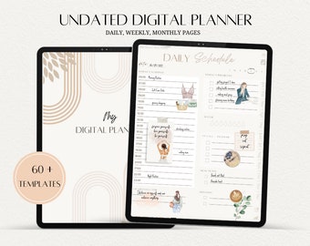 digital planner, Good Notes planner, undated planner, iPad planner, weekly planner, daily planner