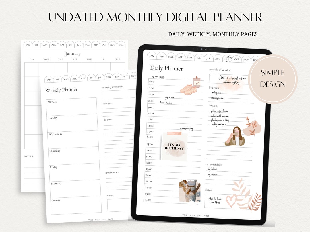 Digital Planner, Goodnotes Planner, iPad Planner, Notability Planner ...