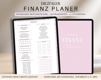 digitale financiële planner, digitale budgetplanner, financiële planner Duits, budgetplanner, Goodnotes planner financiën